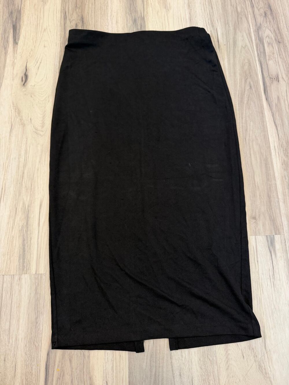 Harlowe & Graham Women's Black Solid Straight Pencil Skirt Knee Length Size M